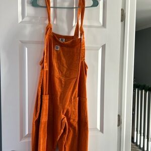 Lucy & Yak orange corduroy overalls, like new!